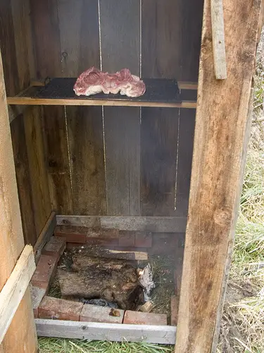 Smokehouse with Meat