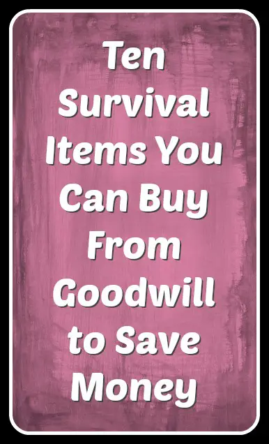 Ten Survival Items You Can Buy from Goodwill