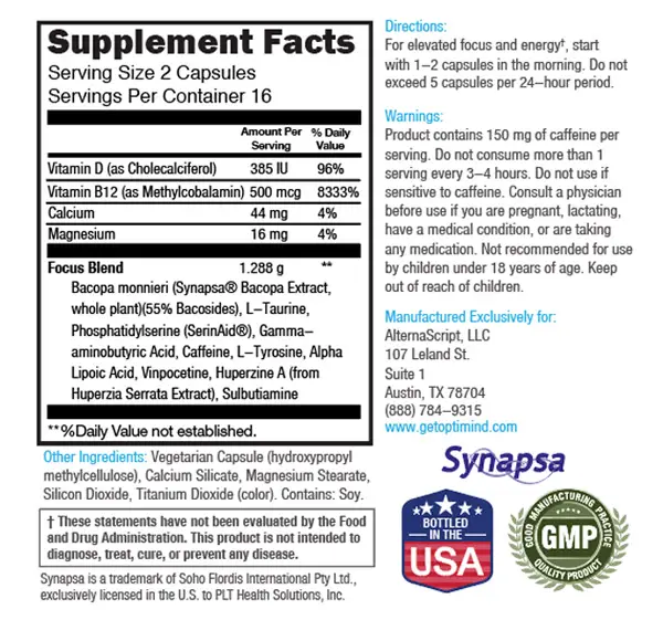 optimind nutrition facts optimind nutrition facts